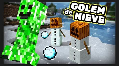 Cómo Crear Un Golem De Nieve En Supervivencia En Minecraft Youtube