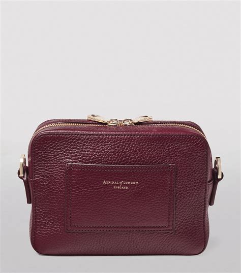 Womens Aspinal Of London Burgundy Leather Camera A Bag Harrods Uk