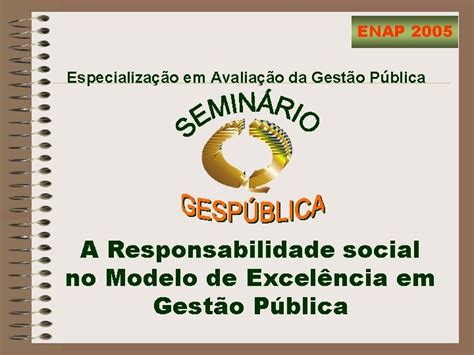 Enap Especializao Em Avaliao Da Gesto Pblica