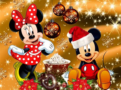 Mickeymouse & friends enjoy Christmas 2K wallpaper download