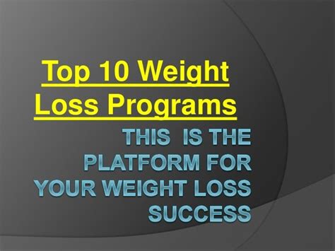 Top 10 weight loss programs