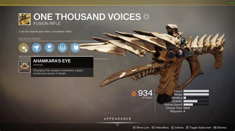 One Thousand Voices Exotic Fusion Rifle Destiny Shacknews