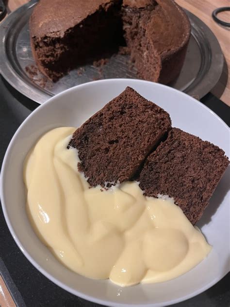 Homemade Chocolate Sponge And Custard Rukfood