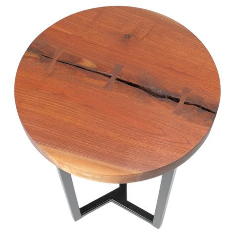 Rustic Live Edge Eucalyptus Wood Side Table For Sale At Stdibs