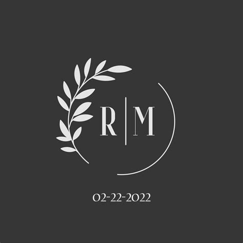 Initial Letter Rm Wedding Monogram Logo Design Inspiration