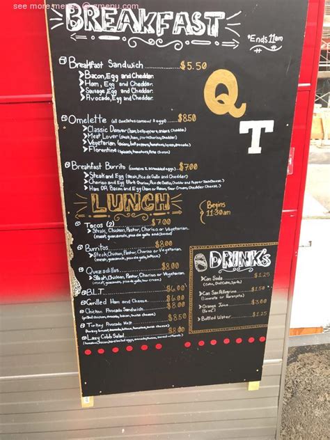 Menu At Qt Food Truck Redmond