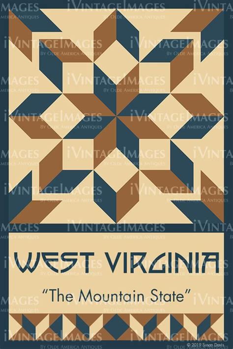 West Virginia State Quilt Block Design By Susan Davis Quilt