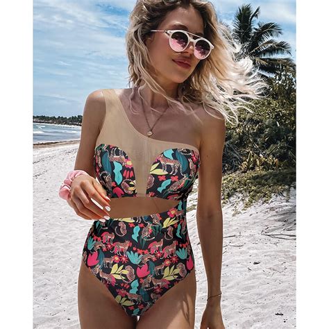 One Piece Swimsuit 2022 Sexy Cross Back Swimwear Women Swimsuit Vintage