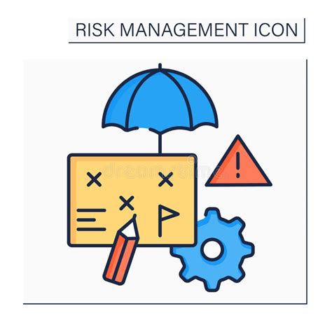 Cone De Cor Do Plano De Gerenciamento De Risco Ilustra O Do Vetor