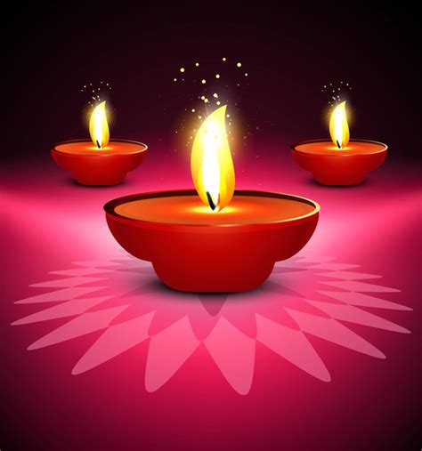 Beautiful colorful diwali diya on colorful design illustration Vectors ...