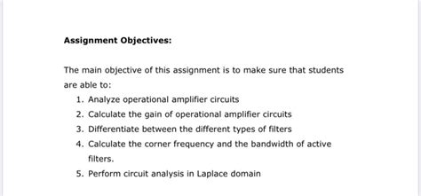 Solved Assignment Objectives The Main Objective Of This Chegg