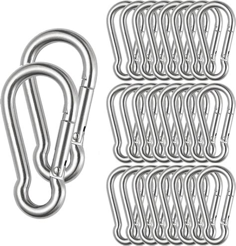 Amazon Acrux7 5 16 Inch Stainless Steel Spring Snap Hook 20 Pack