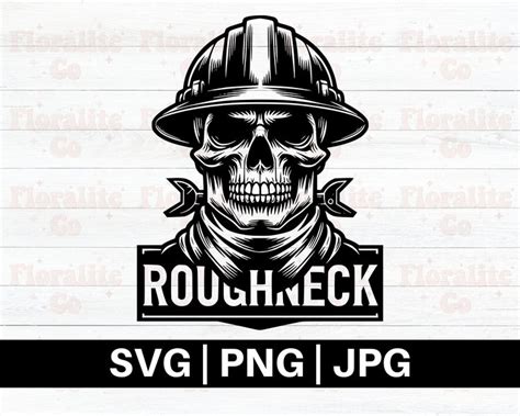 Oilfield Roughneck Skull Hard Hat Svg Png Roughneck Shirt Design