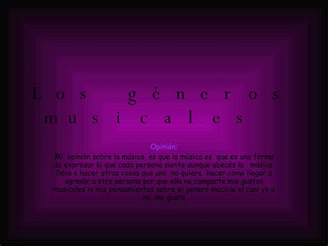 Los Géneros Musicales Ppt