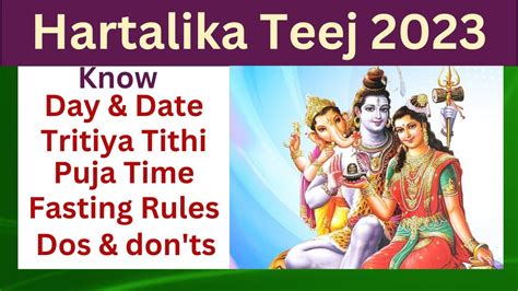 Hartalika Teej 2023 FASTING Rules Dos And Don Ts To Remember During