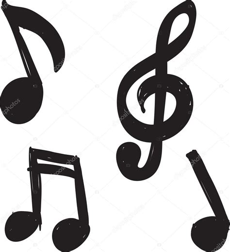 Set Of Hand Drawn Music Notes — Stock Vector © Dimgroshev 37749085