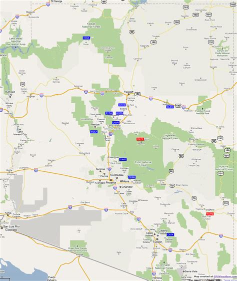 Havasu Falls Arizona Map