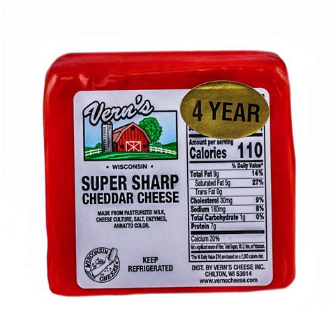 4 Year Aged Cheddar Cheese | Vern's Cheese | Wisconsin