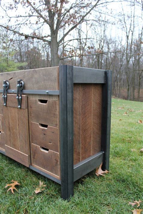 Handmade Rustic Industrial Vanity Reclaimed Barn Wood Vanity W