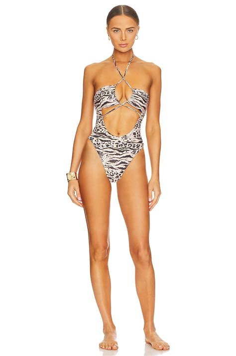 Lovewave The Bree One Piece In Nude Vintage Leopard REVOLVE