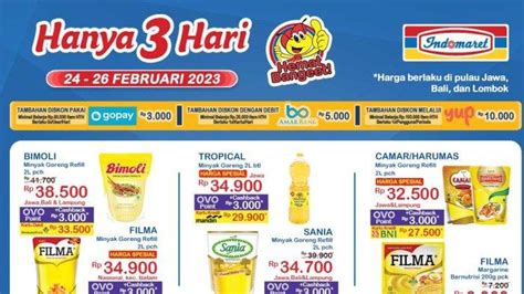 Promo Indomaret 24 26 Februari 2023 Telur 1pak 24 Ribuan Terigu 1kg