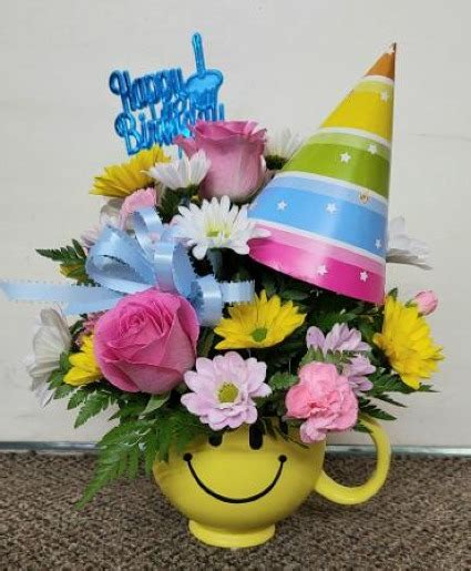 Happy Happy Birthday Bouquet Fhf B77411 Fresh Flower Keepsake Local