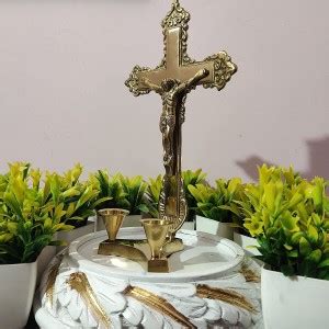 Amishi Blissful Decor Traditional Christian Jesus Christ Brass Statue