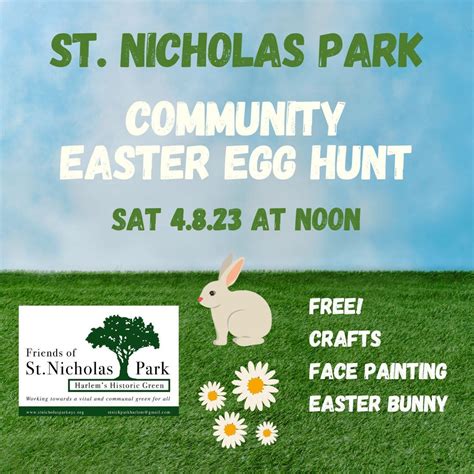 Apr 8 St Nicholas Park Free Community Easter Egg Hunt Harlem Ny Patch