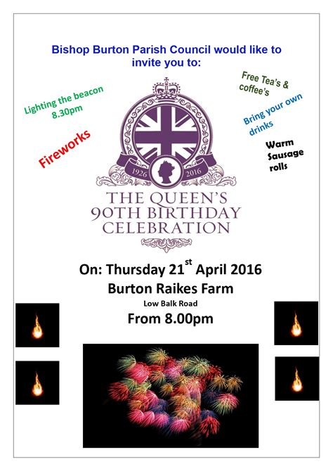 Queen Elizabeth Iis 90th Birthday Celebrations Bishop Burton Parish