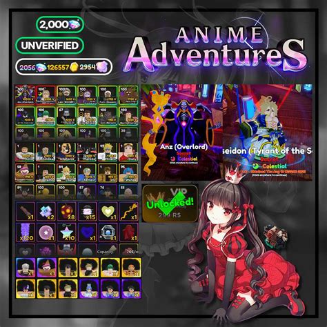 Anime Adventures 2 Secret 28 Mythic Units Unverified Account