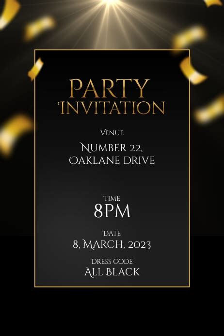 Party Invitation Poster Template Postermywall