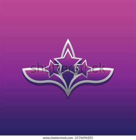 Purple Star Badge Vector Design Stock Vector Royalty Free 2176696201