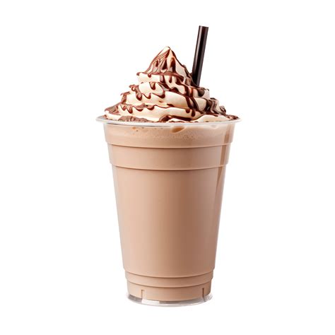 chocolate milkshake on plastic cup transparent background. 25140290 PNG