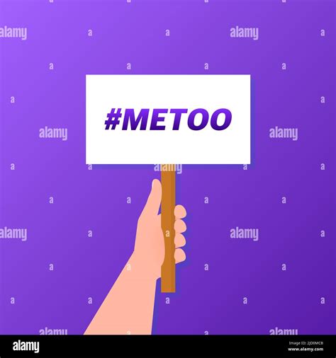 Hashtag Metoo Lable Tag Metoo On White Background Vector Illustration