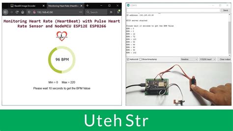 NodeMCU ESP12E ESP8266 Pulse Heart Rate HeartBeat Sensor NodeMCU