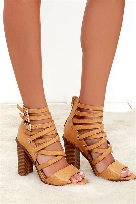 Nude Heels Caged Heels Strappy Heels Beige Heels Lulus