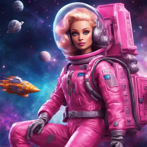 Sparkle in space Barbie with pink astronaut outfit by mccloud316 on ...