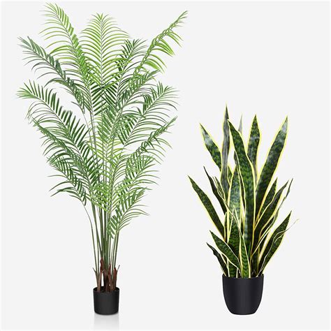 Amazon CROSOFMI 6 5 Feet Artificial Areca Palm Tree With 35 Inch