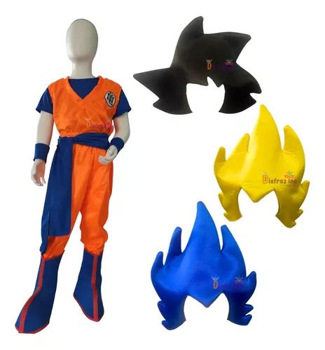 Disfraz Goku Sayayin Peluca Super Saiyajin Tipo Dragon Ball Z Cosplay