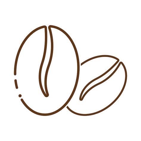 icono de vector de grano de cafe vector premium