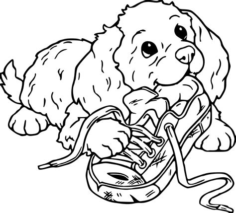 Coloriage Chiot Et Dessin à Imprimer