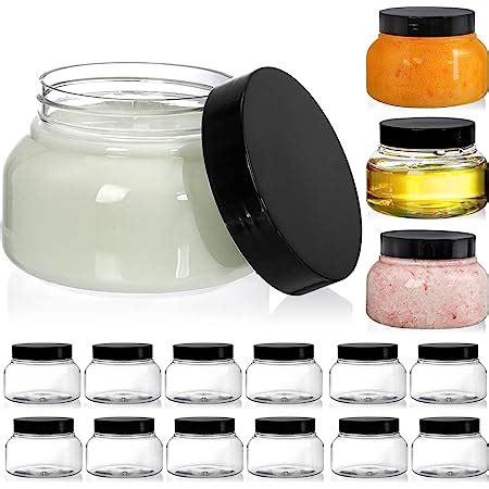 Amazon TUZAZO 8 Oz Plastic Container Jars With Lids And Labels BPA