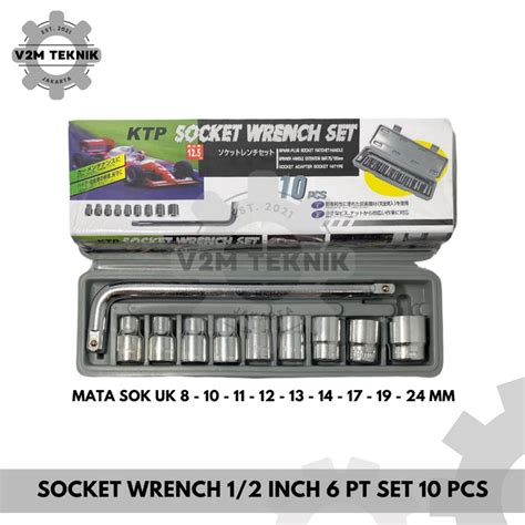 Promo Ktp Socket Wrench Set Pcs Kunci Sok Set Pcs Jakarta