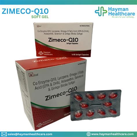 ZIMECO Q10 SOFTGEL CAPSULES Hayman Healthcare Pvt Ltd