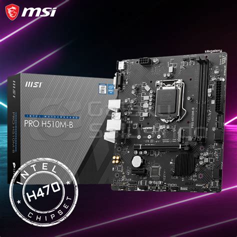 Jual Msi Pro H510m B Pro Intel Lga1200 H470 Ddr4 Comet Lake Motherboard Shopee Indonesia