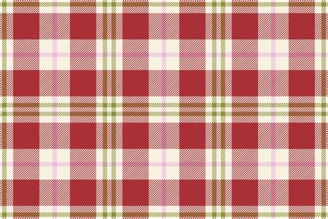 Plaid background, check seamless pattern in red. Vector fabric texture ...