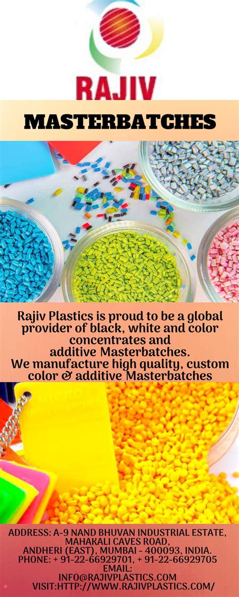 Masterbatches Plastic Industry Custom Color Manufacturing