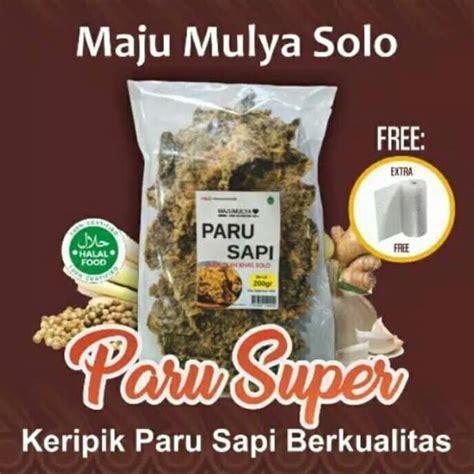 Jual Makanan Kering Keripik Paru Super 200Gr Asli Tepung Tipis