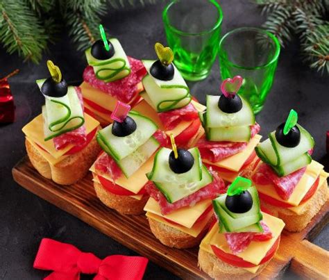 Canape with Sausage and Cheese