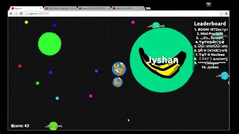 Agar Io Instant Merge Server Fun Crazy Play At Min Youtube